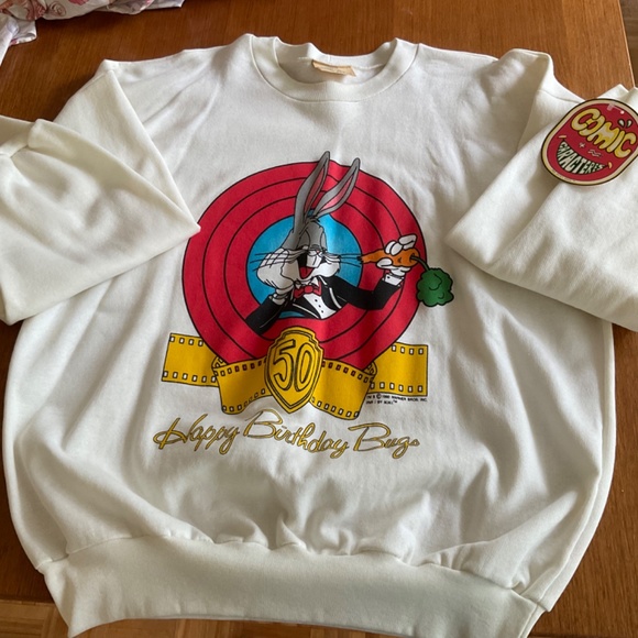 NWT Vintage sweatshirt, Bugs Bunny 50th Anniversary 🥕 🎂 🎉 - Picture 2 of 12